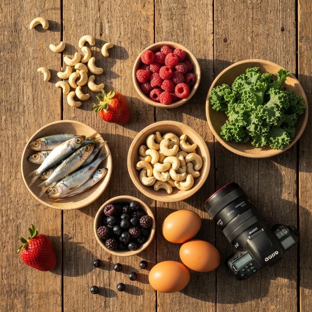 Fresh natural nutrient-rich foods